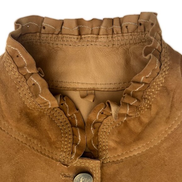 ARTICO Lamb Leather Suede Jacket Bustle Back  •36-Inch Chest  • Made in Italy - Picture 8 of 16